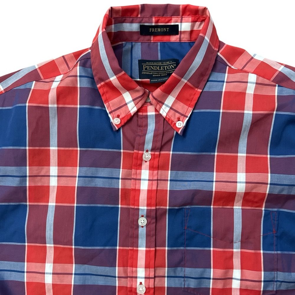 Pendleton Fremont Short Sleeve Button Up Men’s Plaid Multicolored Size Medium